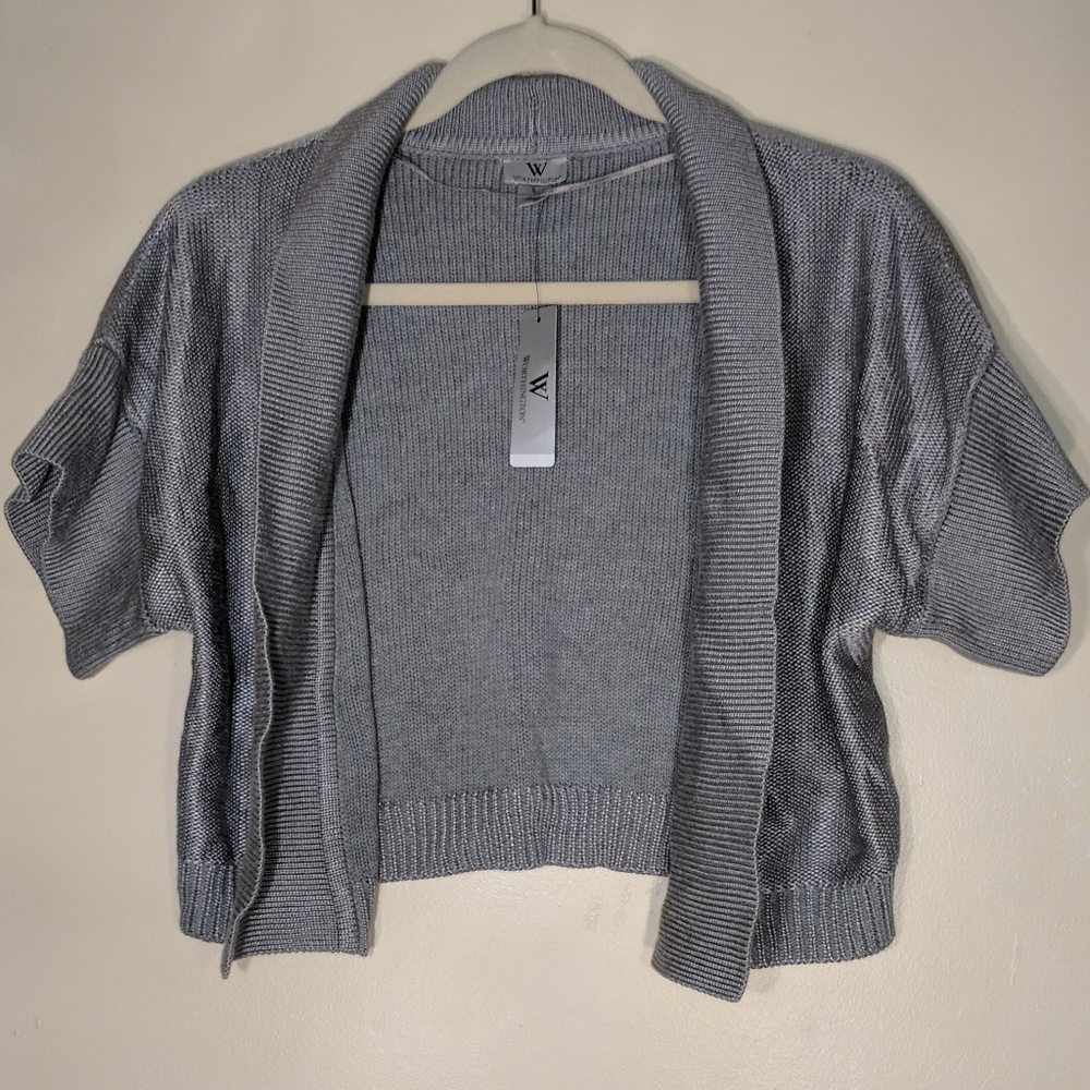 Worthington Crop Gray Cardigan
